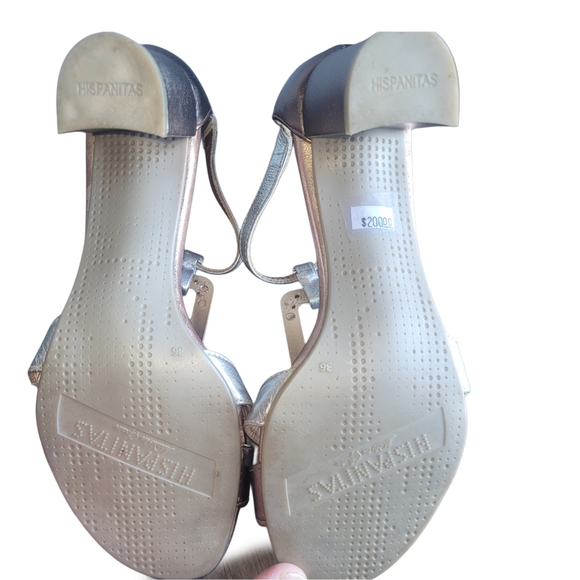 Hispanita Silver, Bronze and Gold Toned Heeled Sandals Sz.36 - Picture 5 of 8
